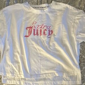 Juicy Couture White Tee with Pink Logo